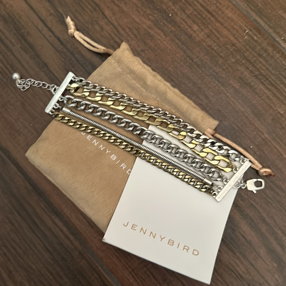Never worn, fun, chunky, mixed metals bracelet!! - Picture 2 of 2